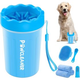 Professional 7 In 1 Dog Paw Cleaner For Dogs & Cats  Includes 1 Portable Paw Washer 1 Bath Brush 2 Dog Toothbrushes And 3 Absorbent Towels Note Fits P