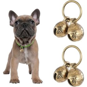 Copper Bell For Dog Collar, 4 PCS Brass Dog Bells Extra Loud Collar Bell For Pet Tracking Anti Lost Training Pets Pendant Accessories Anti Theft Bells