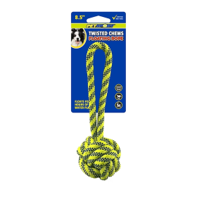 PETSPORT Twisted Chews Floating Rope Monkey Fist 8.5"