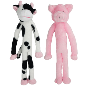 *MULTIPET Minipet Swingin' Slevin Cow/Pig 12" 2pk