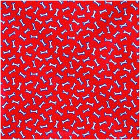 BANDANNA Tossed Bones Red 12pk