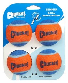 CHUCKIT Tennis Ball 4pk 2.5" M