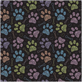 BANDANNA Colorful Paws 12pk