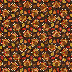 BANDANNA Fall Tossed Turkey 12pk