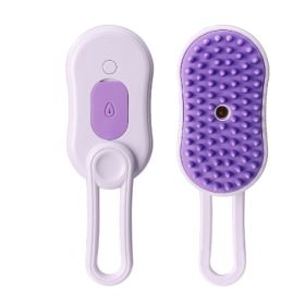 Cat Steam Brush Steamy Dog Brush 3 In 1 Electric Spray Cat Hair Brushes For Massage Pet Grooming Comb Hair Removal Combs Pet Products (Option: Purple-USB)