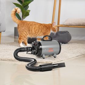 Dog Dryer, 2800W/4.3HP Dog Blow Dryer, Pet Grooming Dryer With Adjustable Speed And Temperature Control, Pet Hair Dryer With 4 Nozzles And Extendable (Option: MultiColor)