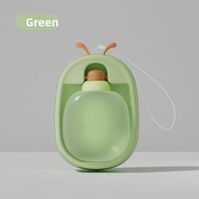 Portable Pet Water Bottle With Antlers (Option: Green)