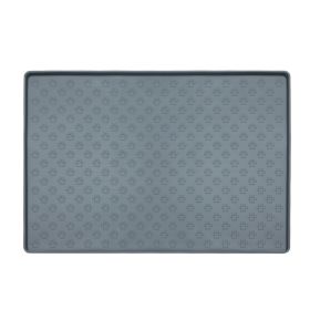 Spot Pet Mat, Waterproof And Easy To Clean Silicone Dog Mat (Option: Blue-Small)