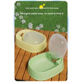 Portable Pet Water Bottle With Antlers (Option: Yellow)