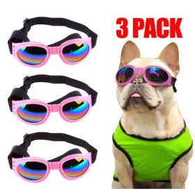 Pet Sunglasses UV Dust Fog Protection With Adjustable Strap (Option: Pink)