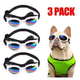 Pet Sunglasses UV Dust Fog Protection With Adjustable Strap (Option: 3pcs)