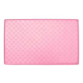 Spot Pet Mat, Waterproof And Easy To Clean Silicone Dog Mat (Option: Pink-Small)