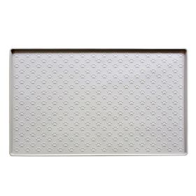 Spot Pet Mat, Waterproof And Easy To Clean Silicone Dog Mat (Option: Beige-Small)