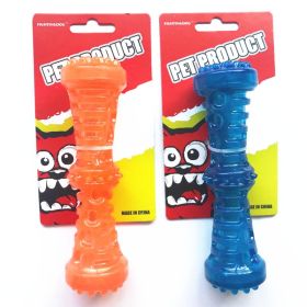dog Squeak Toys Tpr sounder dog toy strong bite resistant dog bone molar dog toy Sounding Bone Toy (Collar Colors: Blue, size: small)