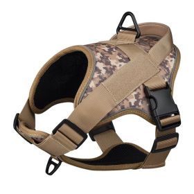 Dog Harness; large dog training tactical chest strap; K9 pet chest strap; vest type reflective dog rope; explosion-proof impulse traction (Collar Colors: red, Specification (L * W): L)