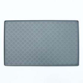 Spot Pet Mat, Waterproof And Easy To Clean Silicone Dog Mat (Option: Grey-Small)