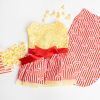 Movie Theater Popcorn Dog Dress with Matching Leash > Harness