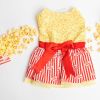 Movie Theater Popcorn Dog Dress with Matching Leash > Harness