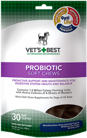 VETS BEST Soft Chews (Option: Probiotic  30 ct)