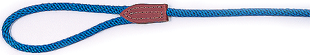 LEATHER BROTHERS British Rope Slip Lead (Option: 6' Blue)