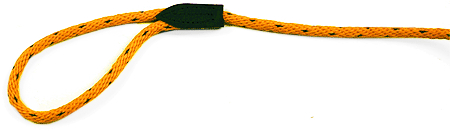 LEATHER BROTHERS British Rope Slip Lead (Option: 6' Black/Orange)