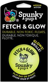 SPUNKY PUP Fetch & Glow Ball (Option: M)