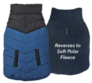 FASHION PET Color Block Puffer Jacket Blue (Option: XL)
