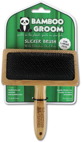 ALCOTT Bamboo Groom Slicker Brush (Option: L)