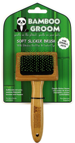 ALCOTT Bamboo Groom Soft Slicker Brush (Option: S)