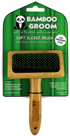 ALCOTT Bamboo Groom Soft Slicker Brush (Option: M)