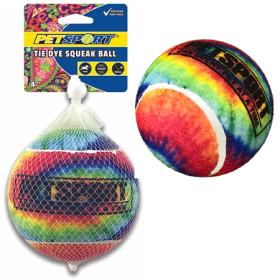 PETSPORT Tie Dye Squeak Ball (Option: 4" 1pk)