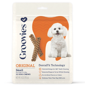 GROOVIES Dog Dental Chews (Option: 6oz Small 22ct)