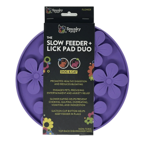 SPUNKY PUP Slow Feeder & Lick Pad Duo (Option: Flower)