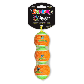 SPUNKY PUP Squeaky Tennis Balls (Option: Small 3pk)