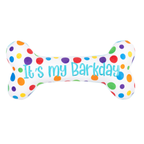 HUXLEY & KENT Dog Power Plush It's My Barkday Bone (Option: L)