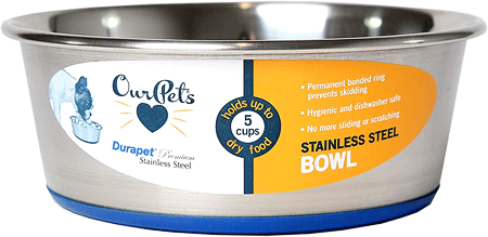 OURPETS Durapet Premium Stainless Steel Bowl (Option: 4 cup)
