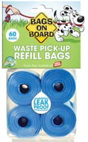 BAGS ON BOARD Refill Bags Blue (Option: 60ct)