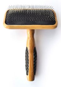BASS Slicker Brush Wood Handle (Option: Medium)