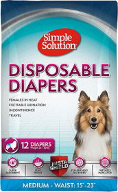SIMPLE SOLUTION Disposable Diapers (Option: M 12pk)