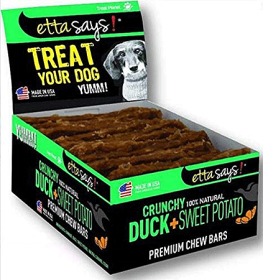 ETTA SAYS Premium Chew Bars (Option: Duck + Sweet Potato  12ct)